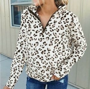 White leopard sherpa